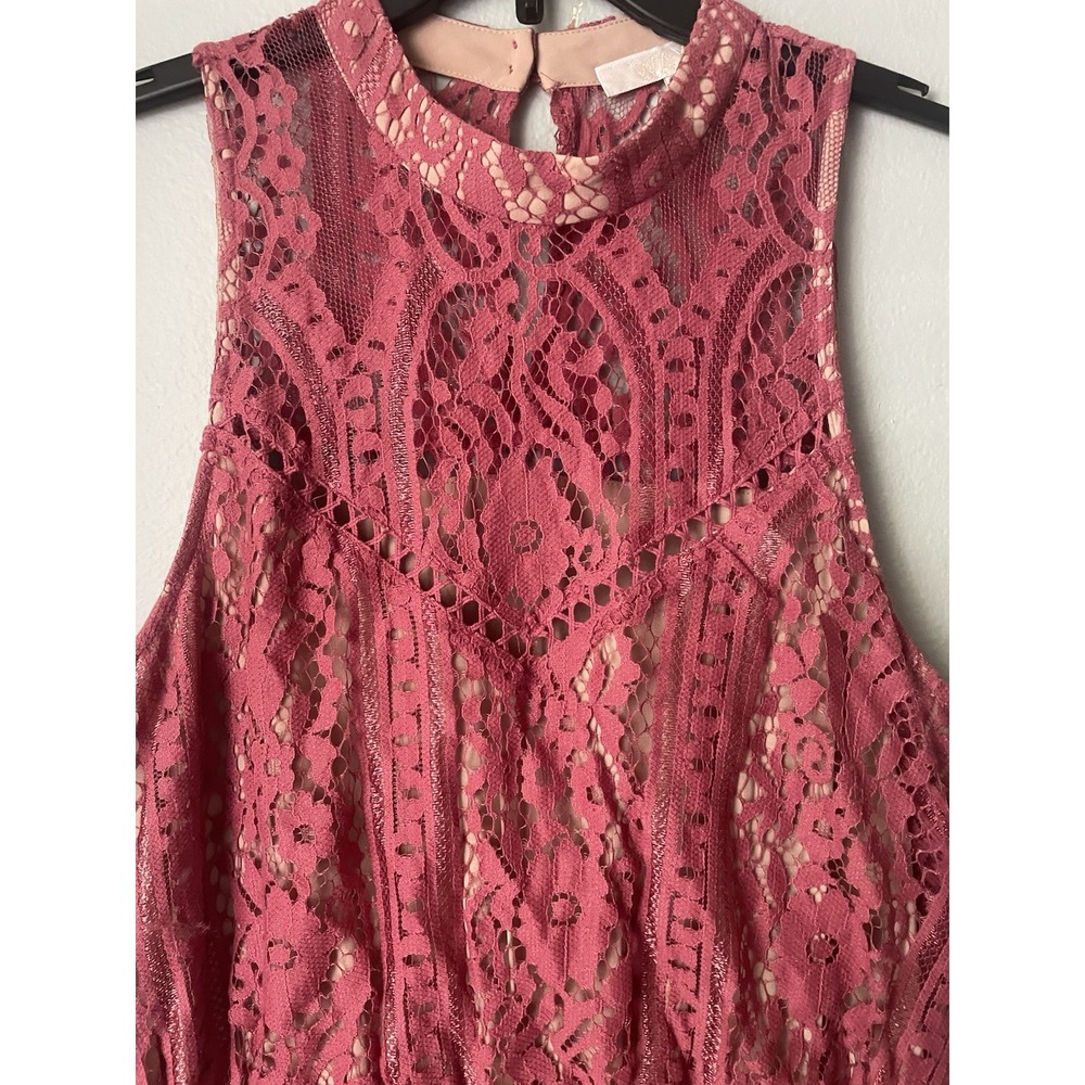 WAYF By Anthropology Lace See  Thru  Dress‎ Boho Large - Picture 2 of 5